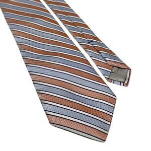 Nordstrom Mens Silk Tie Quiet Luxury Old Money Blue Striped Made in USA …